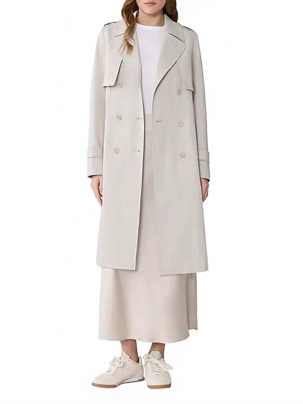 NEW SOIA&KYO elanor pleated trench coat in beige